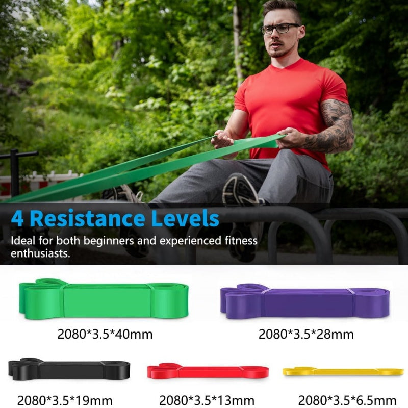 Resistance Bands Heavy Duty Set Gym Exercise Assisted Pull Up Fitness Workout